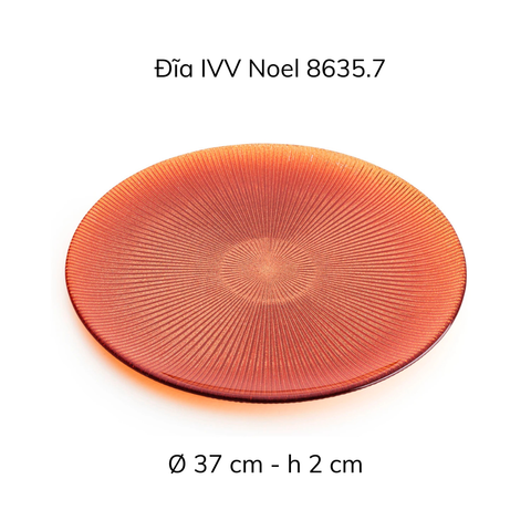 Đĩa IVV Noel Centerpiece Red Glitter 37cm