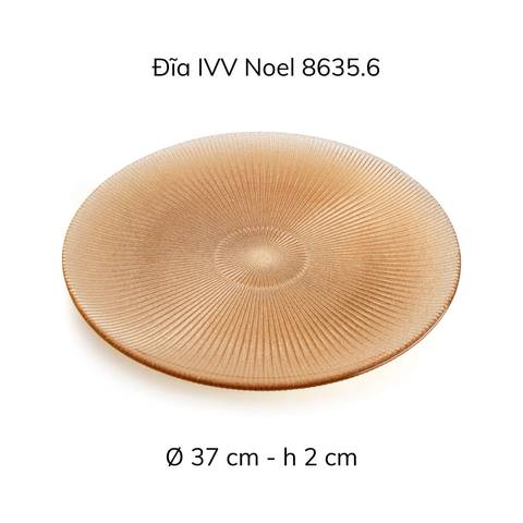 Đĩa IVV Noel Centerpiece Red Glitter 37cm