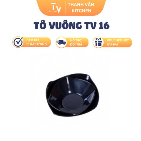 Tô Vuông TV 16 - Đồ Gia Dụng Nhà Bếp Chính Hãng, Kích Thước 13.5 x 13.5 x 4.3 cm, Chất Lượng Đảm Bảo, Quà Tặng Từ Shop Thanh Vân Kitchen (TV1086)