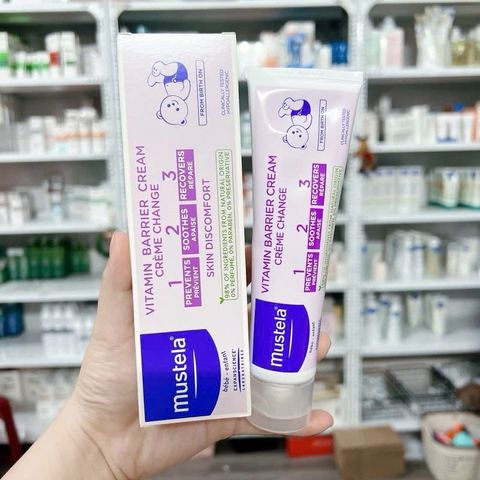 Kem Chống Hăm Tã Mustela - Kem Dưỡng Da Vitamin Barrier Cream 50ml Cho Trẻ Sơ Sinh, Ngăn Ngừa Và Phục Hồi Da Nhạy Cảm