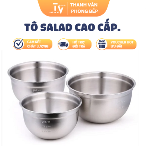 Tô trộn salad định lượng có ngấn hoặc không ngấn cao cấp (TV134)