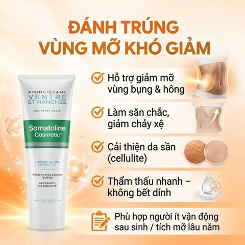 Kem Giảm Mỡ Bụng Và Hông Somatoline Cryogel 250ml - Hiệu Quả Giảm Cân, Da Săn Chắc Với Nguyên Liệu Tự Nhiên 95%