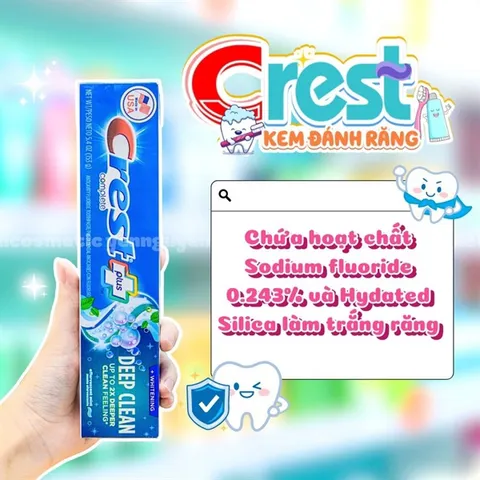 Kem đánh răng Crest hỗn hợp các loại sạch răng hằng ngày