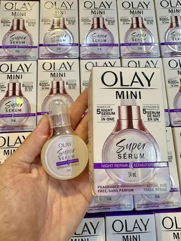Serum Olay Night Mini Super Serum 14ml – hỗ trợ dưỡng da ban đêm, giúp da mịn