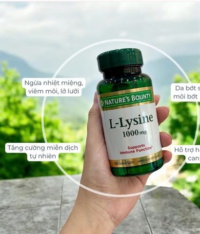 Viên uống Nature’s Bounty L-Lysine 120 viên – hỗ trợ sức khỏe cơ thể