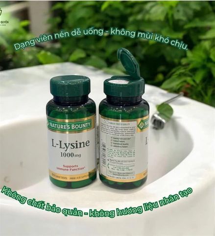 Viên uống Nature’s Bounty L-Lysine 120 viên – hỗ trợ sức khỏe cơ thể