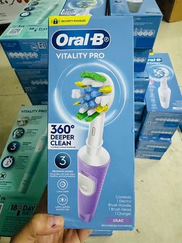 Bàn chải điện Oral-B Vitality Pro 3 chế độ 360° – làm sạch răng toàn diện