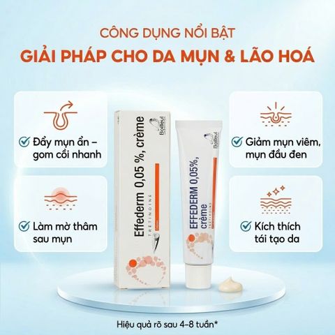 Kem Dưỡng Effederm 0.05 Bailleul Pháp Hỗ Trợ Tái Tạo, Làm Mịn Và Cải Thiện Cấu Trúc Da (30g)
