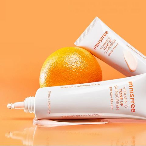 (Chai 50ml) Kem chống nắng dưỡng sáng da INNISFREE VITAMIN C TONE UP SUNSCREEN SPF50+ PA++++ Chính Hãng