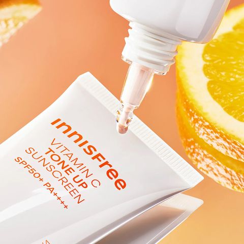 (Chai 50ml) Kem chống nắng dưỡng sáng da INNISFREE VITAMIN C TONE UP SUNSCREEN SPF50+ PA++++ Chính Hãng