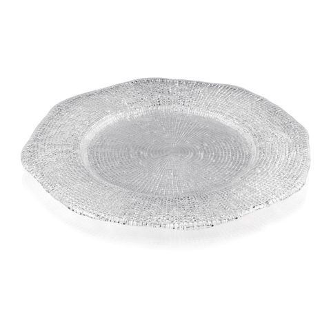 Đĩa tròn IVV Diamante Charger trắng 34cm
