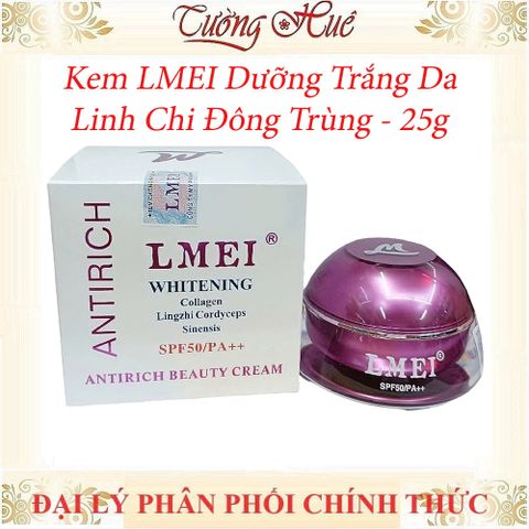 Kem Dưỡng Trắng Da LMEI Collagen Linh Chi Đông Trùng - Chăm Sóc Da Mặt, 25g, Làm Sáng Da, Ngăn Ngừa Lão Hóa