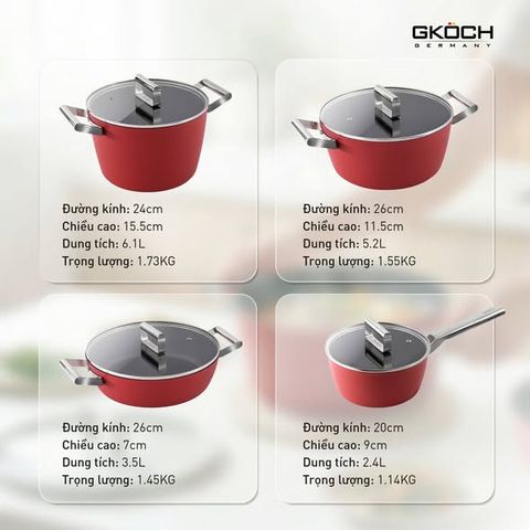 BỘ NỒI GKÖCH 4 MÓN