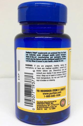 Viên uống Vitamin D3 125mcg (5000IU)  Puritan’s Pride 100 viên, hàng nhập Mỹ