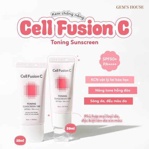 Kem Chống Nắng Cell Fusion C Nâng Tông Da SPF 50+/PA ++++ Tuýp 50ml mẫu mới