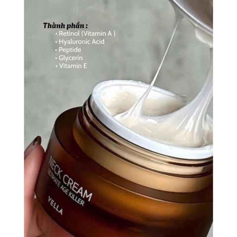 Kem Dưỡng Da Cổ Vella Neck Cream Nâng Cơ, Săn Chắc, Giảm Nhăn Da Vùng Cổ 50ml