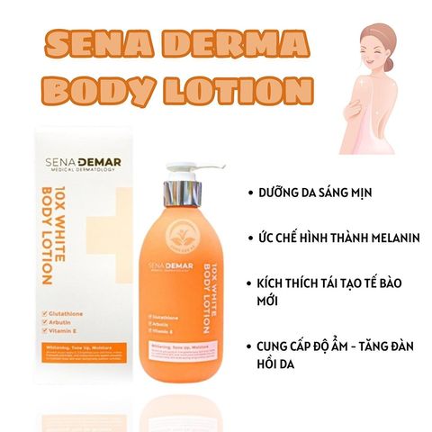 Kem Body SenaDemar dưỡng trắng nâng tone tự nhiên cấp ẩm 300ML Hàn Quốc
