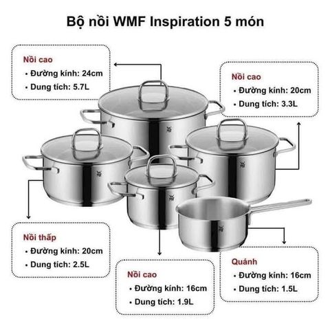 BỘ NỒI WMF INSPIRATION SET 5