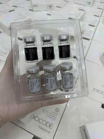 Exocode Radiance – R tinh chất cấy làm sáng da và giảm nám 1 hộp 3 cặp.