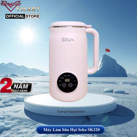 Máy Làm Sữa Hạt Mini SEKA SKG450 (Model Cũ SK320) Đa Năng 8in1 - 1.2L - Công Suất 800W, Lưỡi Dao Inox 10 Cánh, Bảo Hành 2 Năm