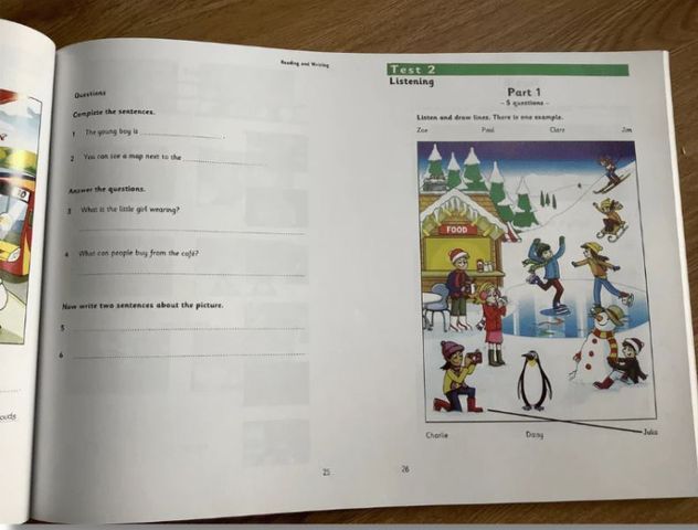 Cambridge English SMF in gộp 1-4 khổ ngang - Có đáp án file nghe