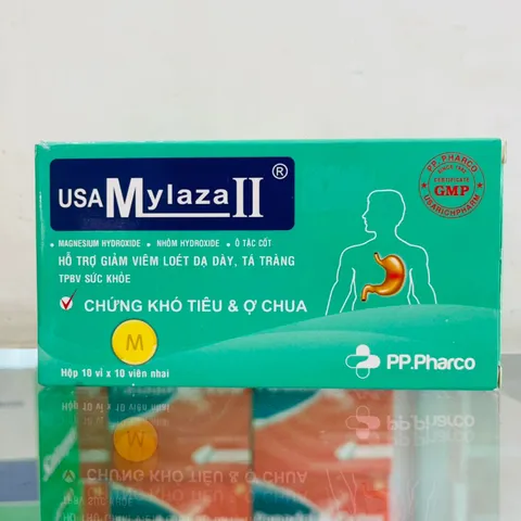 USAMylaza II - 100 viên - hỗ trợ giảm viêm loét dạ dày, tá tràng; giảm khó tiêu, ợ chua
