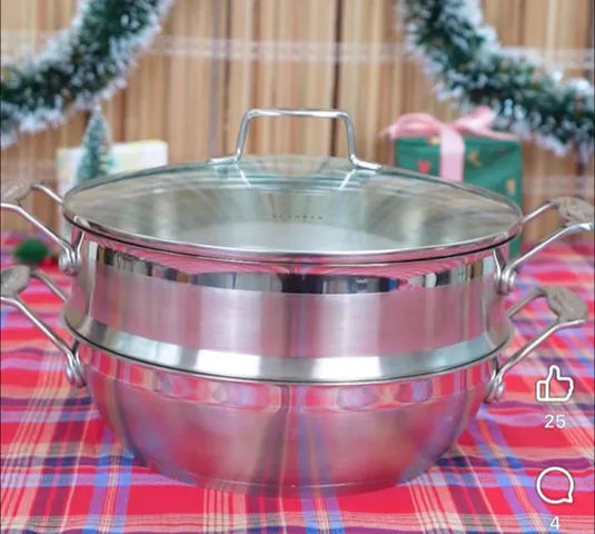 Chảo inox kèm xửng hấp Scanpan Impact 28cm 71122810