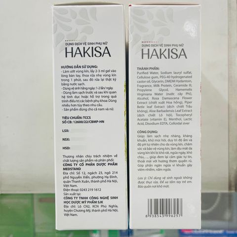 Dung dịch vệ sinh phụ nữ HAKISA Medstand - 120ml