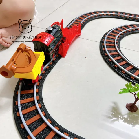 Đồ chơi lắp ráp đường ray tàu hỏa cho bé cỡ lớn dùng pin có nhạc giúp bé phát triển tư duy logic dành cho bé 3 tuổi