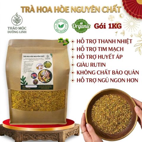 Trà Hoa Hòe Khô Nguyên Chất 1KG - Hỗ Trợ Huyết Áp, Giấc Ngủ Thoải Mái, Thanh Nhiệt, Giải Độc - Trà Herbal Tự Nhiên Dễ Uống