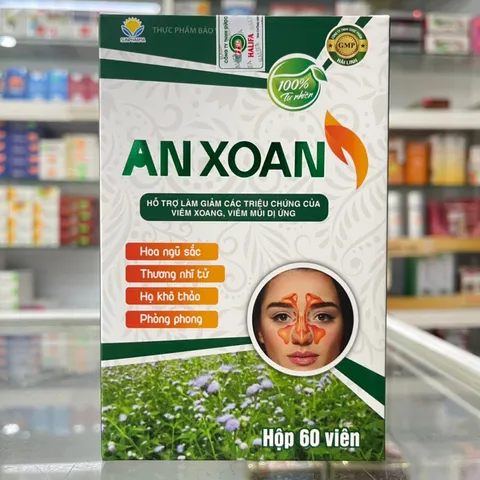 An Xoan - 60 viên - hỗ trợ làm giảm các triệuu chứngg của viêm xoang, viêm mũi dị ứng