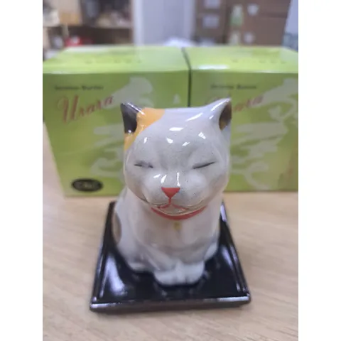 Lư hương gốm hình mèo Nhật Bản – Incense Holder decor bàn trà, phòng ngủ