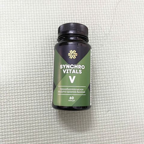 Thực phẩm Siberian Wellness Synchrovitals V, Hỗ trợ tăng cường sức đề kháng của cơ quan hô hấp, 60v