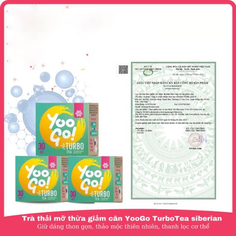 Wellness Siberian -Trà thải độc ruột, Trà thảo mộc Yoo Go Turbo Tea siberian, hộp 30 gói
