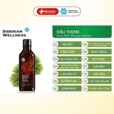 [combo 2] Dầu Balsam Thảo Dược Siberian Massage 250ml, Dưỡng da, thư giãn cơ thể, 100% từ thiên nhiên