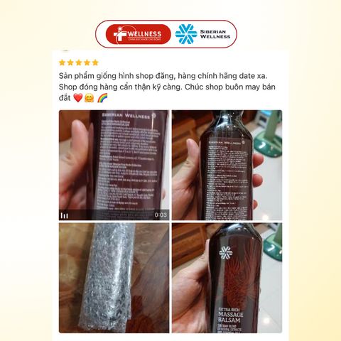 [combo 2] Dầu Balsam Thảo Dược Siberian Massage 250ml, Dưỡng da, thư giãn cơ thể, 100% từ thiên nhiên