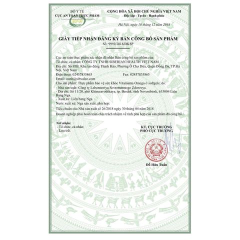 Thực phẩm VitaMama Siberian Wellness Omega-3, bổ sung dinh dưỡng, tác dụng tốt cho mắt và não bộ trẻ