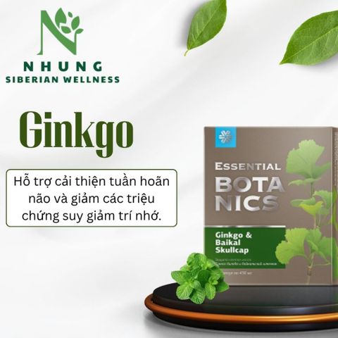 [ Hỗ trợ trí nhớ] Thực phẩm bảo vệ sức khỏe Essential Botanics Ginkgo & Baikal skullcap – 30 viên - Date T8/2023