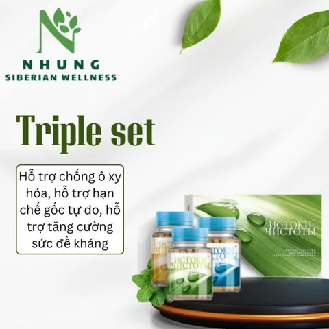 Thực phẩm Bộ 3 thanh lọc Siberian Wellness Renaissance Triple Set, thanh lộc cơ thể,  Tăng cường sức khỏe