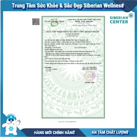 Magnesium hỗ trợ ngủ ngon, giảm căng thẳng thần kinh, 60 viên/ hộp của Siberian Wellness
