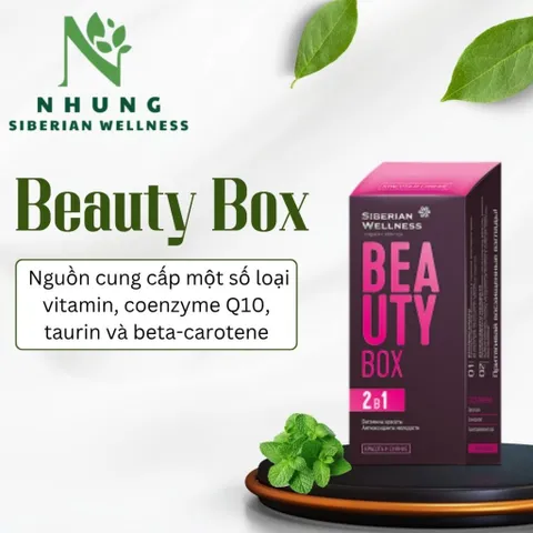 Thực phẩm Siberian Wellness Beauty box, Hỗ trợ duy trì sức khỏe của phái nữ, Hộp 30 gói