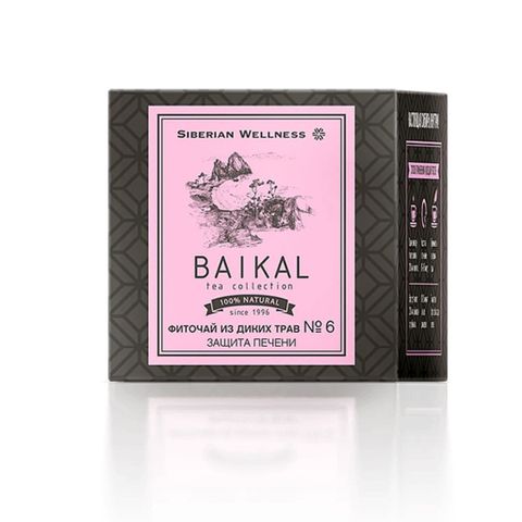 Trà thảo mộc Siberian Wellness Baikal tea N6, hỗ trợ chức năng gan khỏe mạnh, Hộp 30 gói