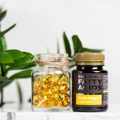 Thực phẩm Siberian Wellness Nordic Omega-3, thực phẩm bổ sung omega-3 cho sức khỏe, chai 60 viên.
