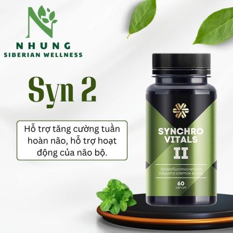 Thực Phẩm Siberian Wellness Synchrovitals II, Hỗ trợ hoạt động của não bộ, Chai 60 viên