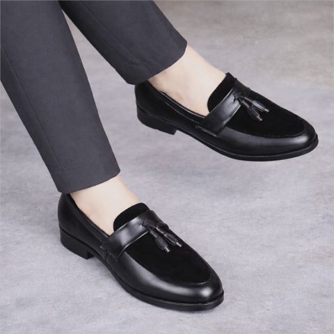 ( Mã D4 ) Giày lười nam boy phố hàn quốc, giày tây nam chụp kỷ yếu đế cao su chống trơn trượt có khâu