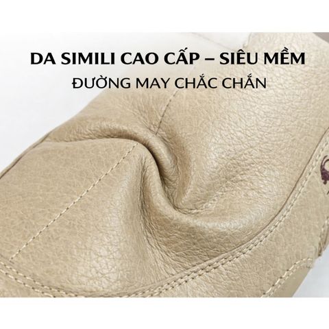 ( Mã D61 ) Giày Lười thiết kế trẻ trung, Chất liệu da Simili đế cao su non êm ái có khâu chỉ đủ size từ 38 đến 43 653480