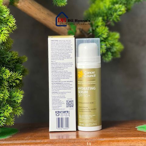 [Nhập khẩu] Serum chống nắng Cancer Council Hydrating Serum SPF 50+ Dewy Finish 50ml.