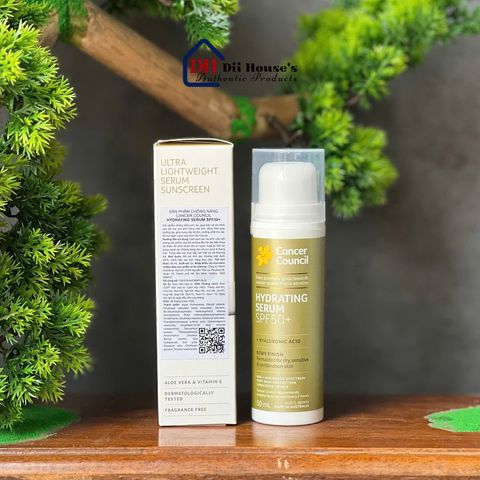 [Nhập khẩu] Serum chống nắng Cancer Council Hydrating Serum SPF 50+ Dewy Finish 50ml.