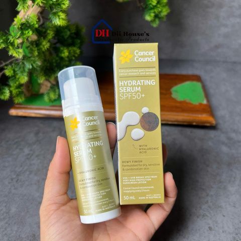 [Nhập khẩu] Serum chống nắng Cancer Council Hydrating Serum SPF 50+ Dewy Finish 50ml.