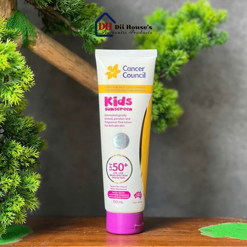 [Nhập khẩu] Kem chống nắng trẻ em Cancer Council Kids Sunscreen SPF 50+/PA ++++ 110ml.
